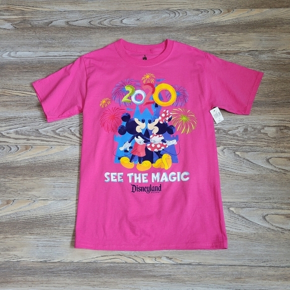 Disney Parks Exclusive Mickey and Minnie T-shirt  Pink Women's Size Small - Picture 5 of 5